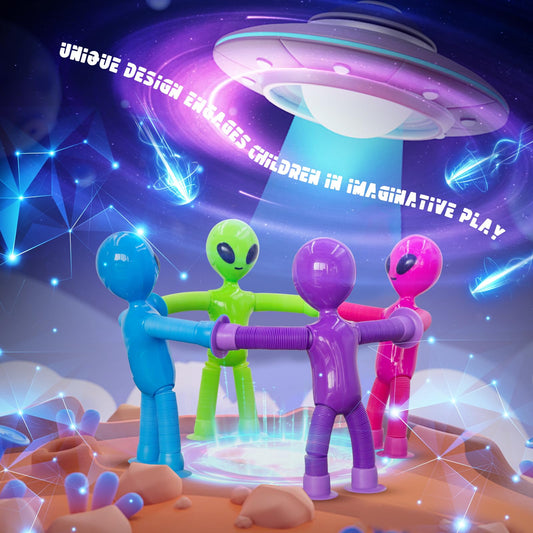 DoDoMagxanadu alien telescopic stretch showcases flexible play for little hands.