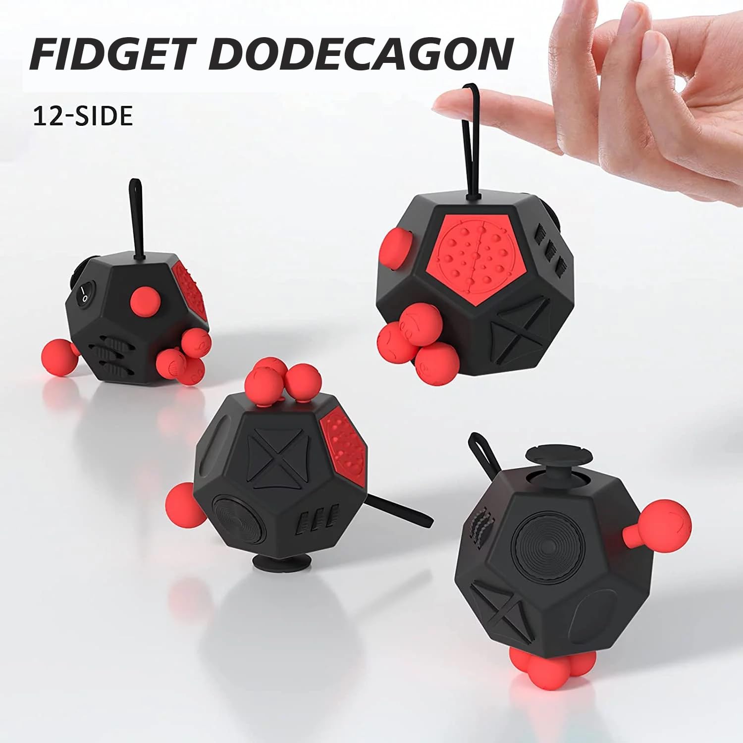 DoDoMagxanadu fidget dodecagon 12-sides closeup highlights smooth ABS finish and clicks