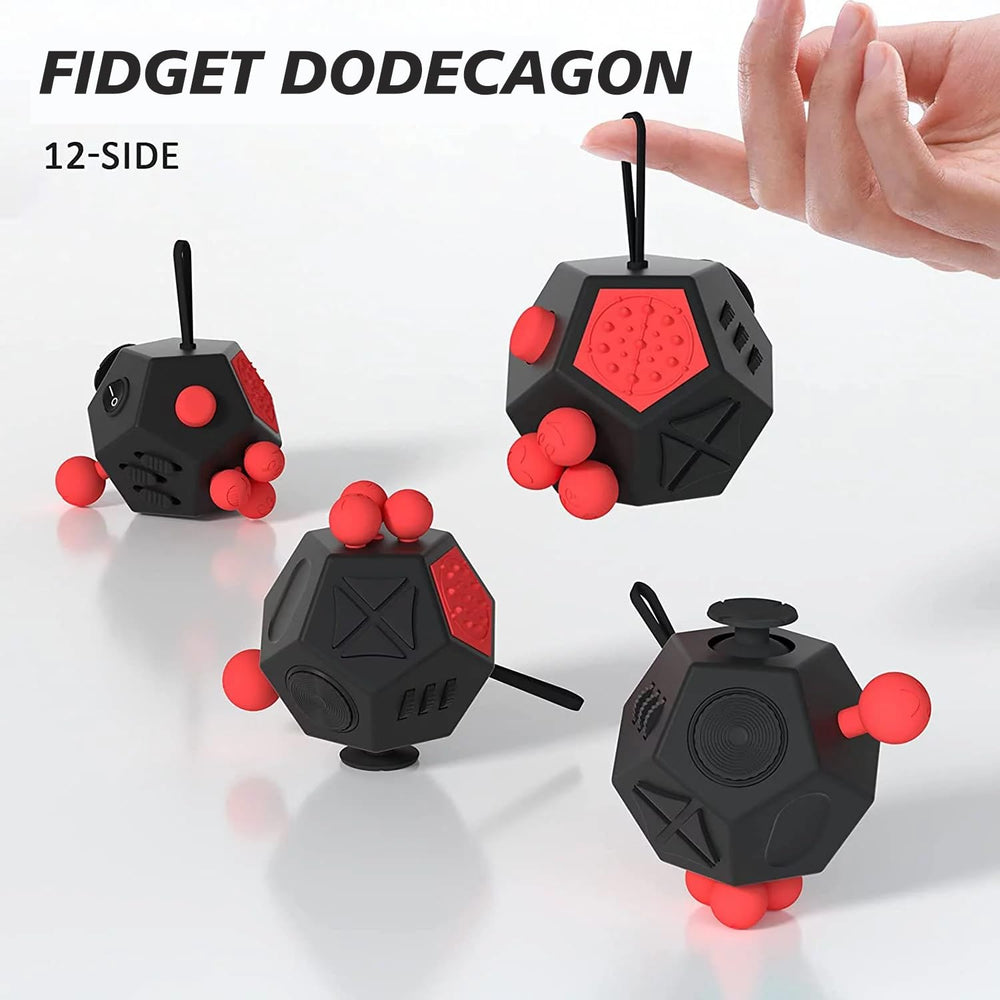 DoDoMagxanadu fidget dodecagon 12-sides closeup highlights smooth ABS finish and clicks