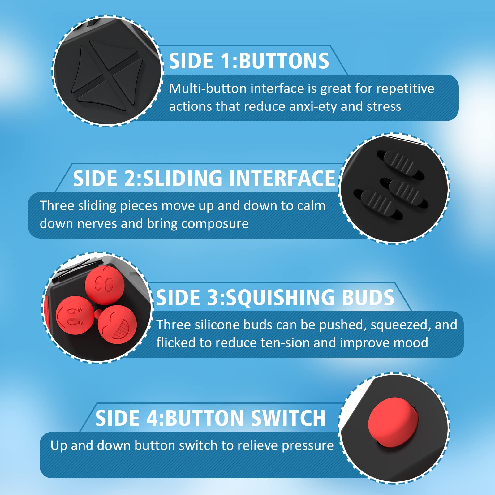 DoDoMagxanadu fidget dodecagon gear buttons joystick closeup for tactile engagement