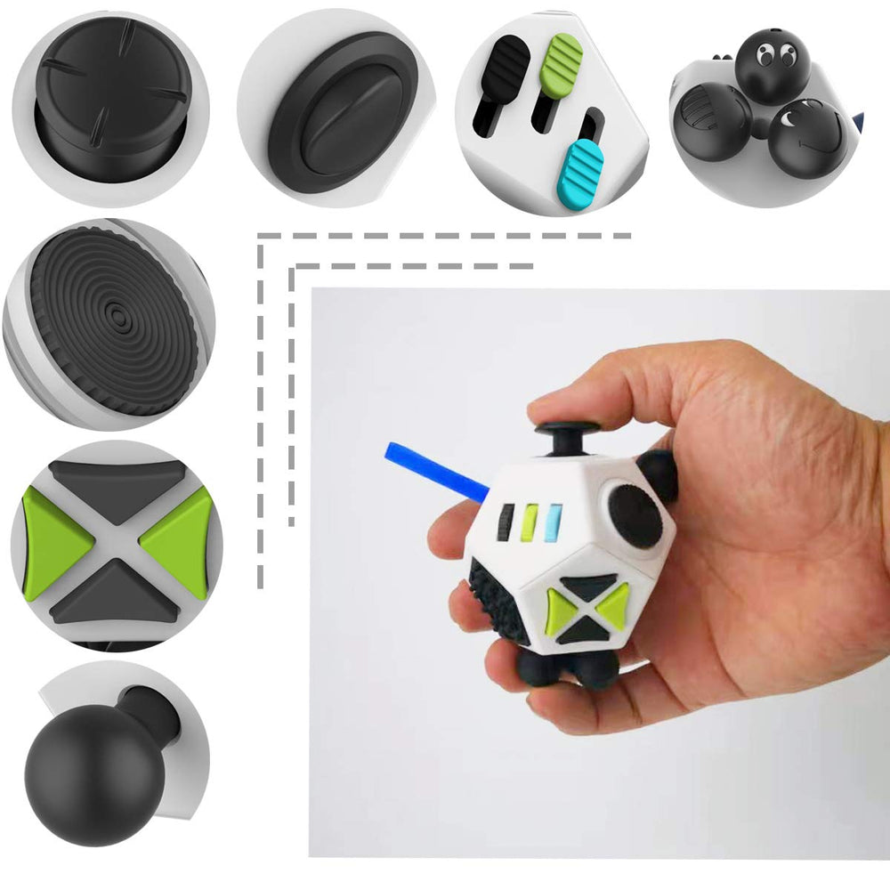 DoDoMagxanadu fidget cube with 12 sides: versatile for kids and adults.