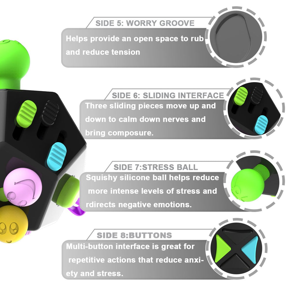 DoDoMagxanadu fidget dodecagon silicone balls support varied tactile play.