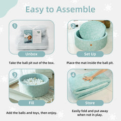 Dodozen ball pit arrives in gift-ready packaging for a thoughtful toddler present.