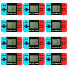 DOEA 12Pcs video game keychains with mini arcade controllers for kid-friendly party favors.