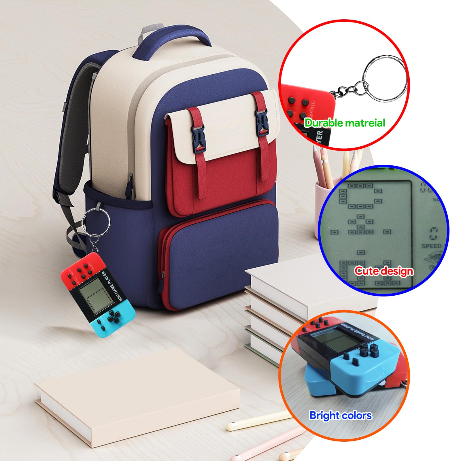 DOEA video game keychains perfect for kids' birthday favors and gift bags.