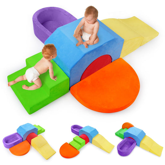 Dogern 6-piece soft foam climbing blocks set with safe edges for indoor toddler play.