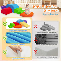 Dogern skin-friendly fabric covers highlighting washable, removable covers for easy cleanup.