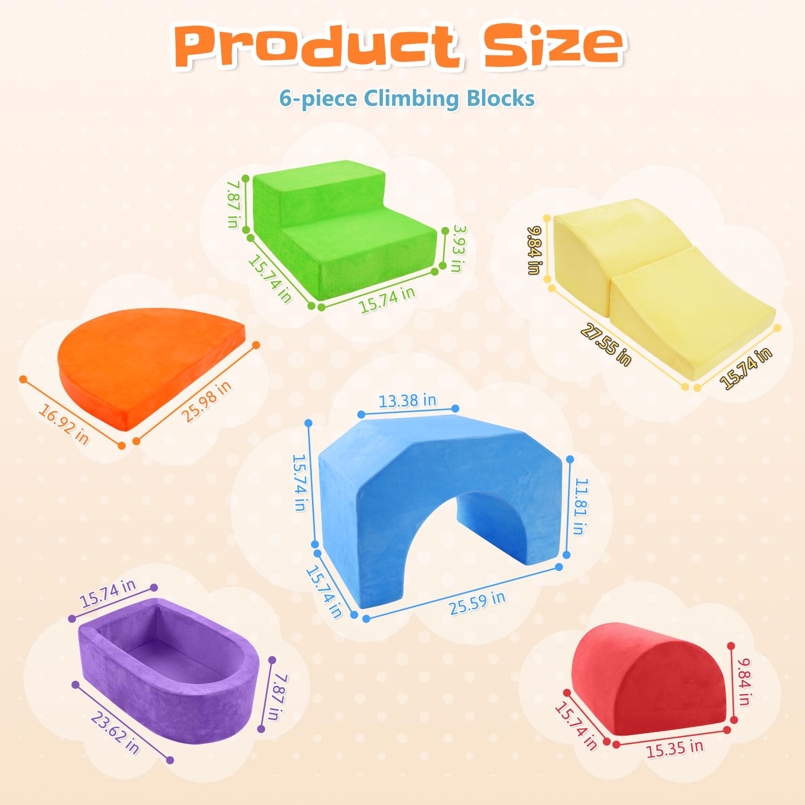 Dogern toddlers-safe foam blocks illustrate gentle cushioning during play.