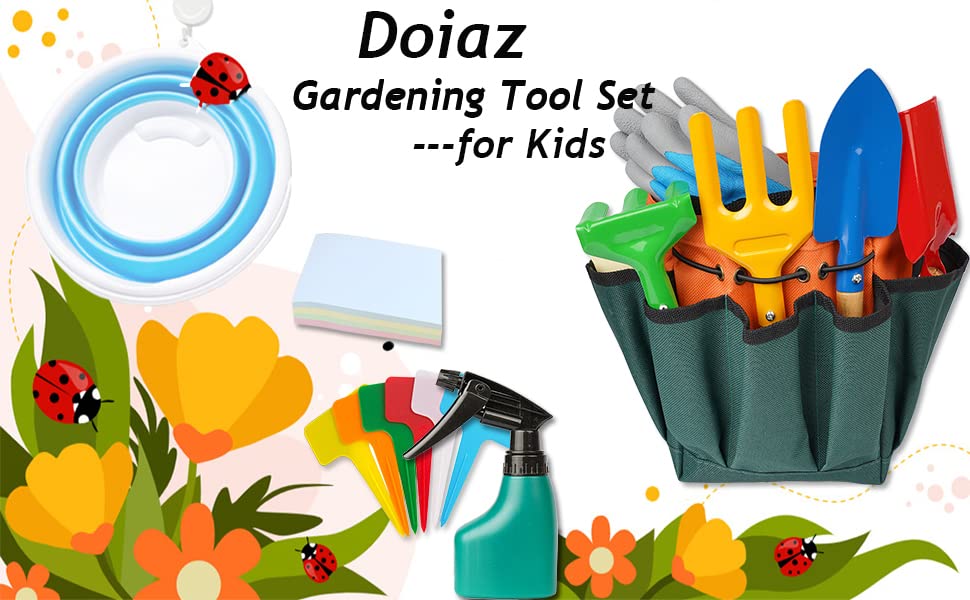 Doiaz Kidz bucket keeps harvests organized and portable.