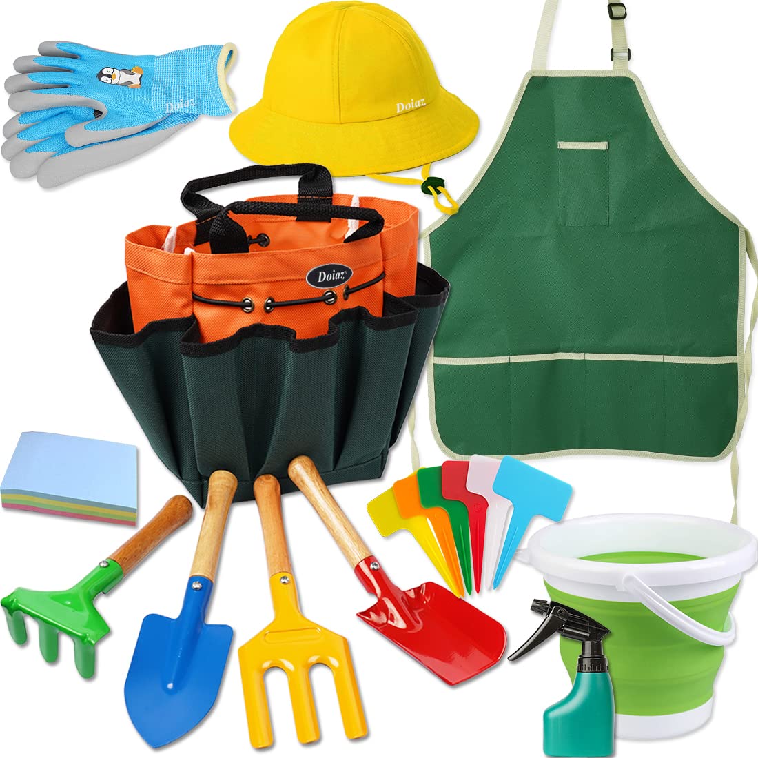 Doiaz Kidz metal tools set for durable, kid-friendly planting.