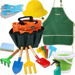 Doiaz Kidz metal tools set for durable, kid-friendly planting.