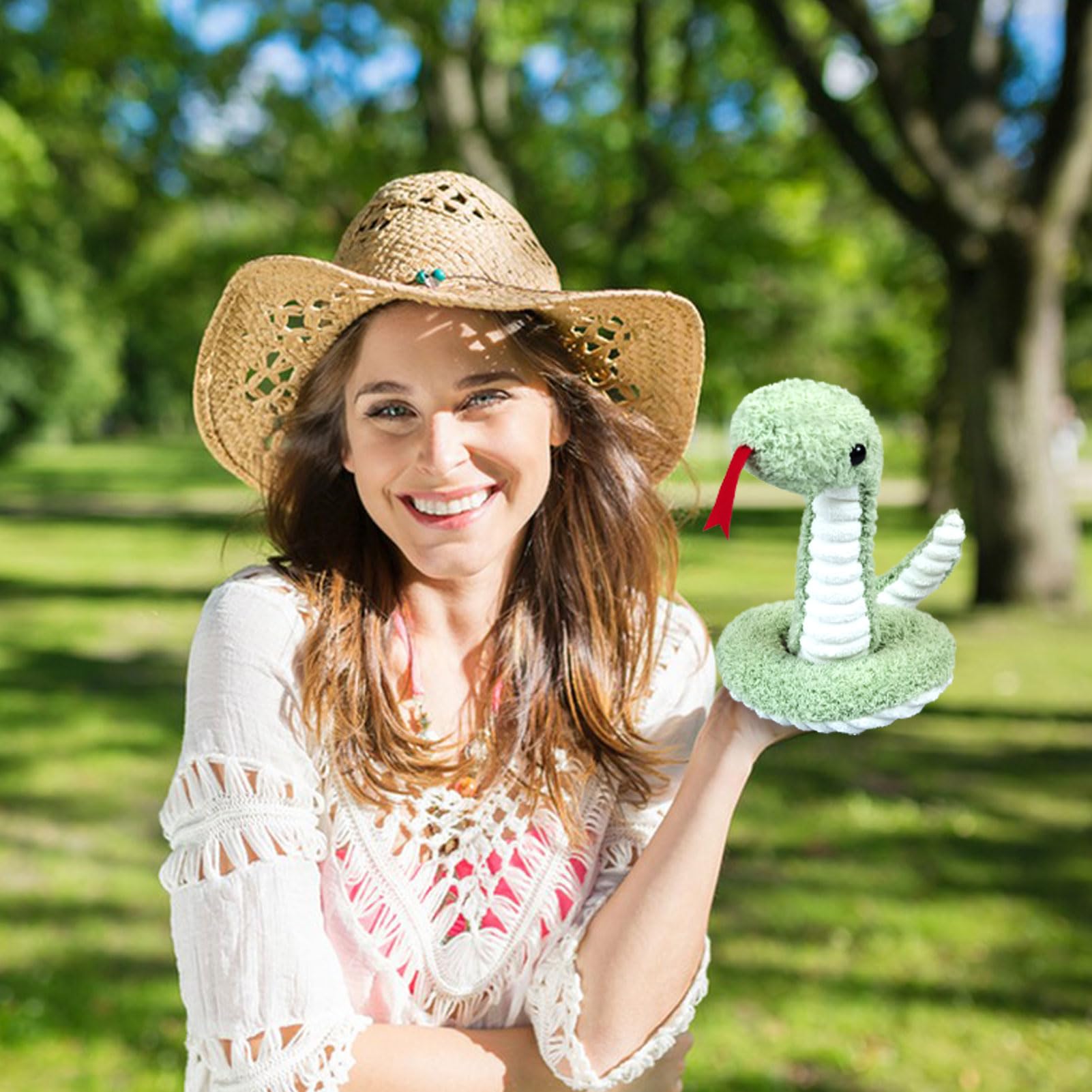 Doindute plush snake in room decor setup adds warm charm