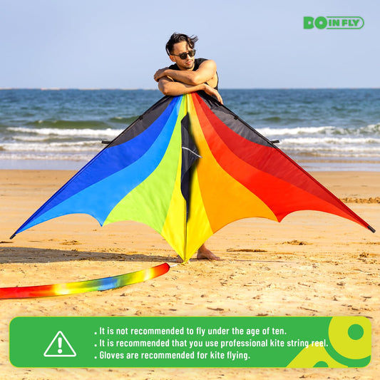 Doinfly delta kite package shows complete kit for beginners.