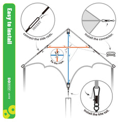 Doinfly triangular kite complete package with board and line