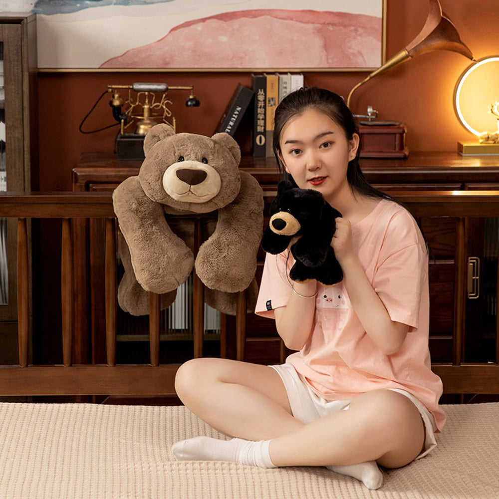 Doireum weighted bear plush suitable for a kid's room as bedtime buddy.