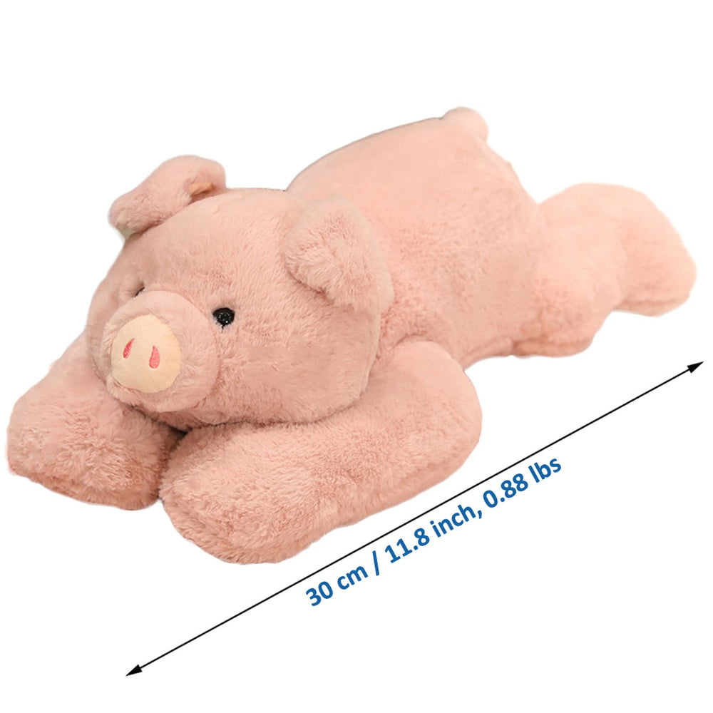 Doireum weighted pig plush on sofa demonstrates versatile support during leisure