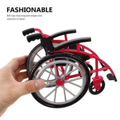 DOITOOL textured miniature wheelchair for desks, shelves, and creative crafts.