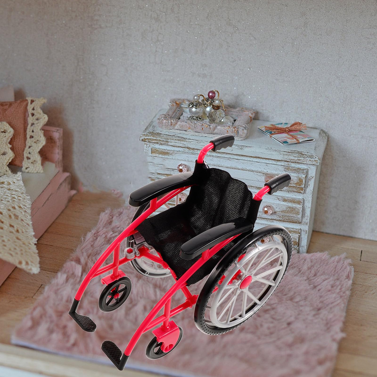 DOITOOL mini crutch prop supports DIY dollhouse decor and displays.