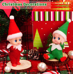 Dokeawo Christmas Tiny Elf Doll serves as a gift topper.