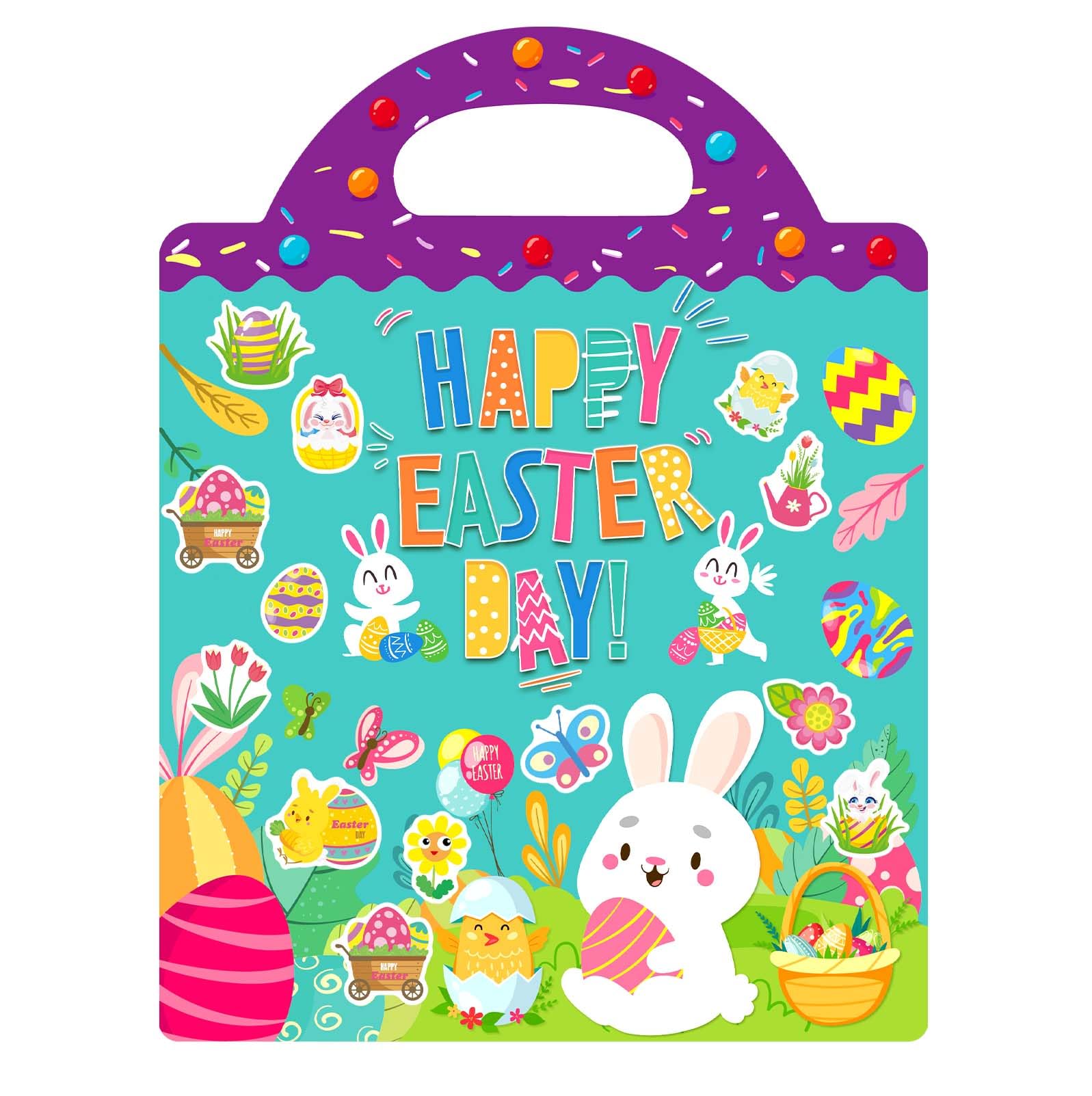 Dokeawo Easter sticker book—creative-play for toddlers, screen-free entertainment