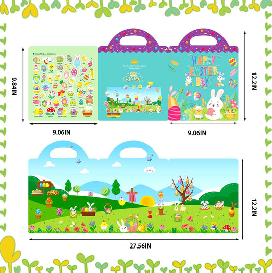 Dokeawo waterproof stickers—reusable for mess-free Easter crafts and play