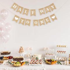Dokuna banner is easy to hang and lightweight for quick decorating.
