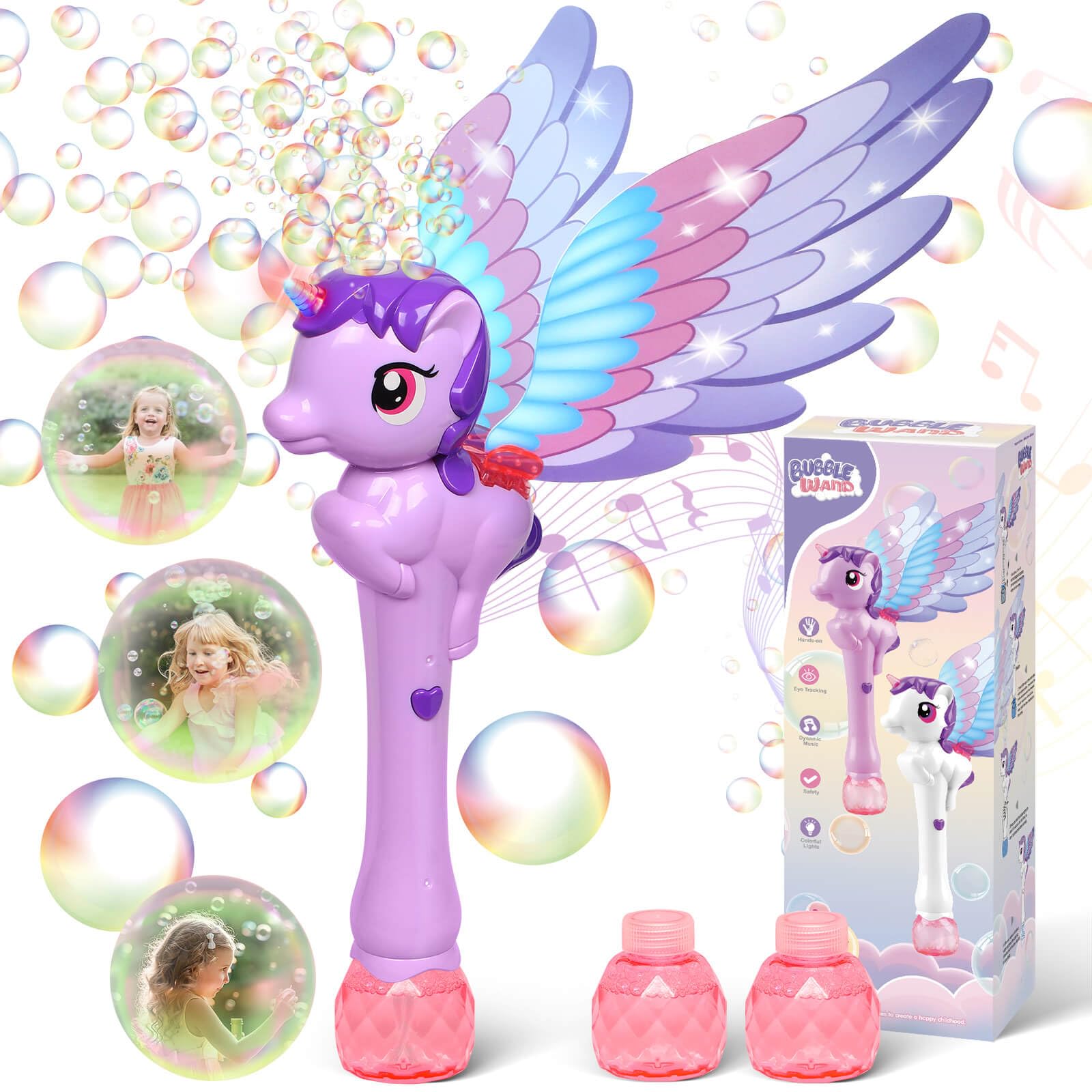 Dolanus bubble wand unicorn-theme for kids sparks imaginative play and magical moments.