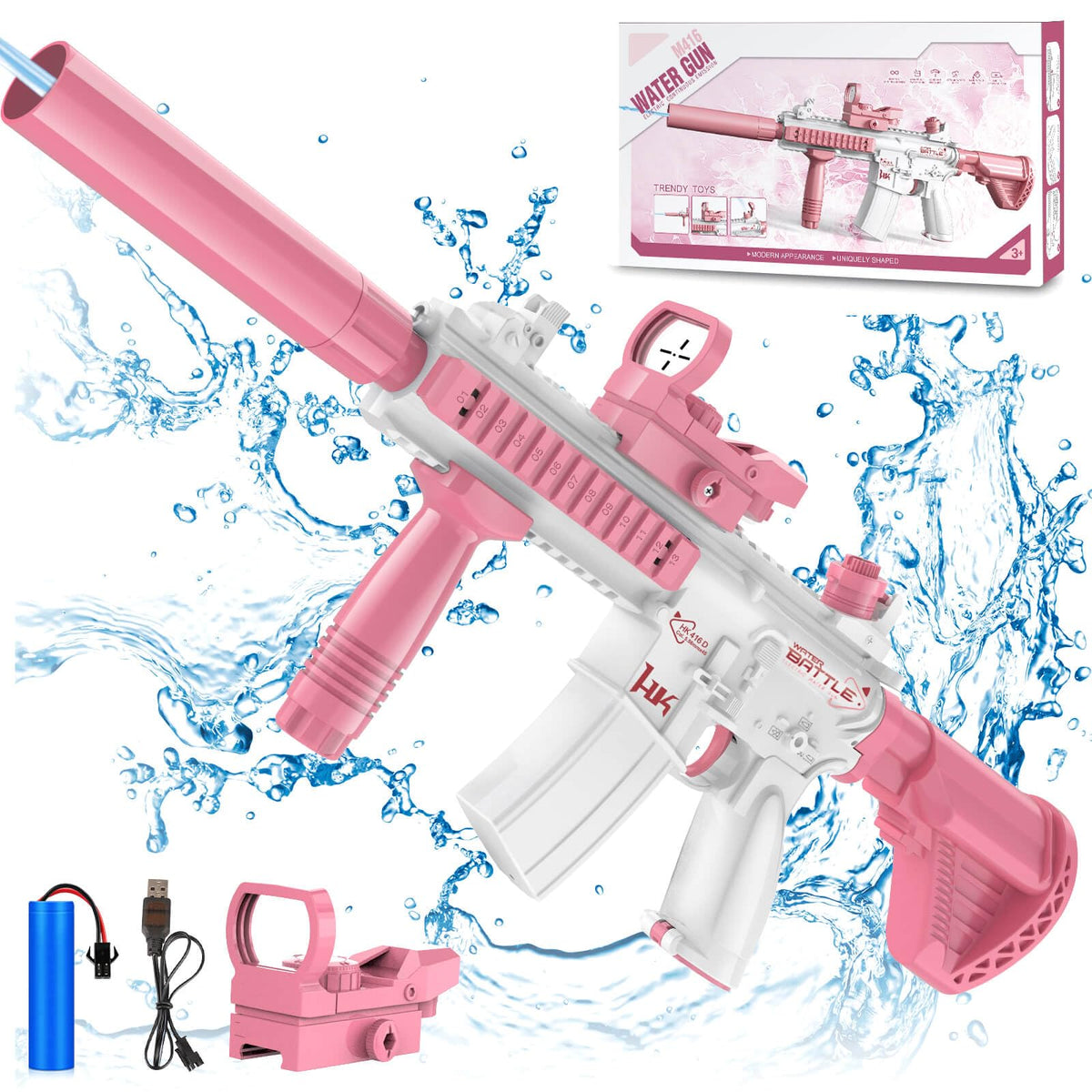 Dolanus electric water gun packaging ready for summer play