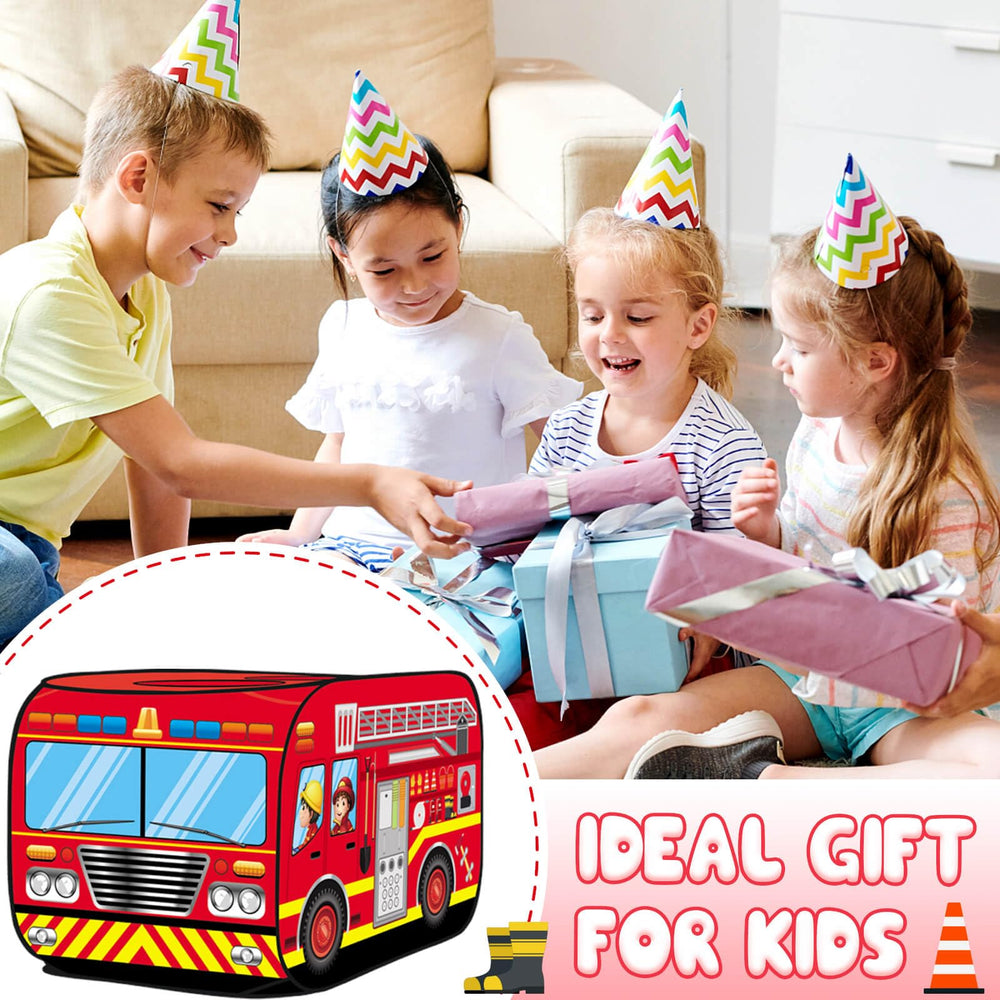 Dolanus Fire Truck Play Tent makes a thoughtful gift for birthdays.