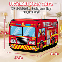 Dolanus Fire Truck Play Tent steel frame provides a sturdy play space.