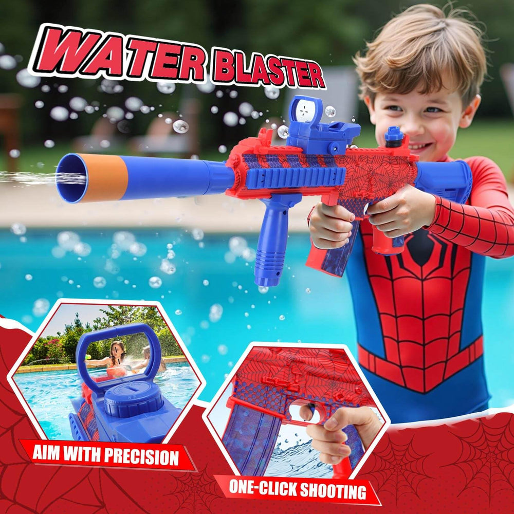 Dolanus water gun with universal inlet connects to bottles for extra water.