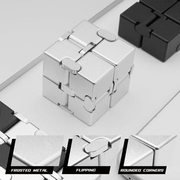 Dolasev Infinity Cube on a desk, aiding focused work and brainstorming