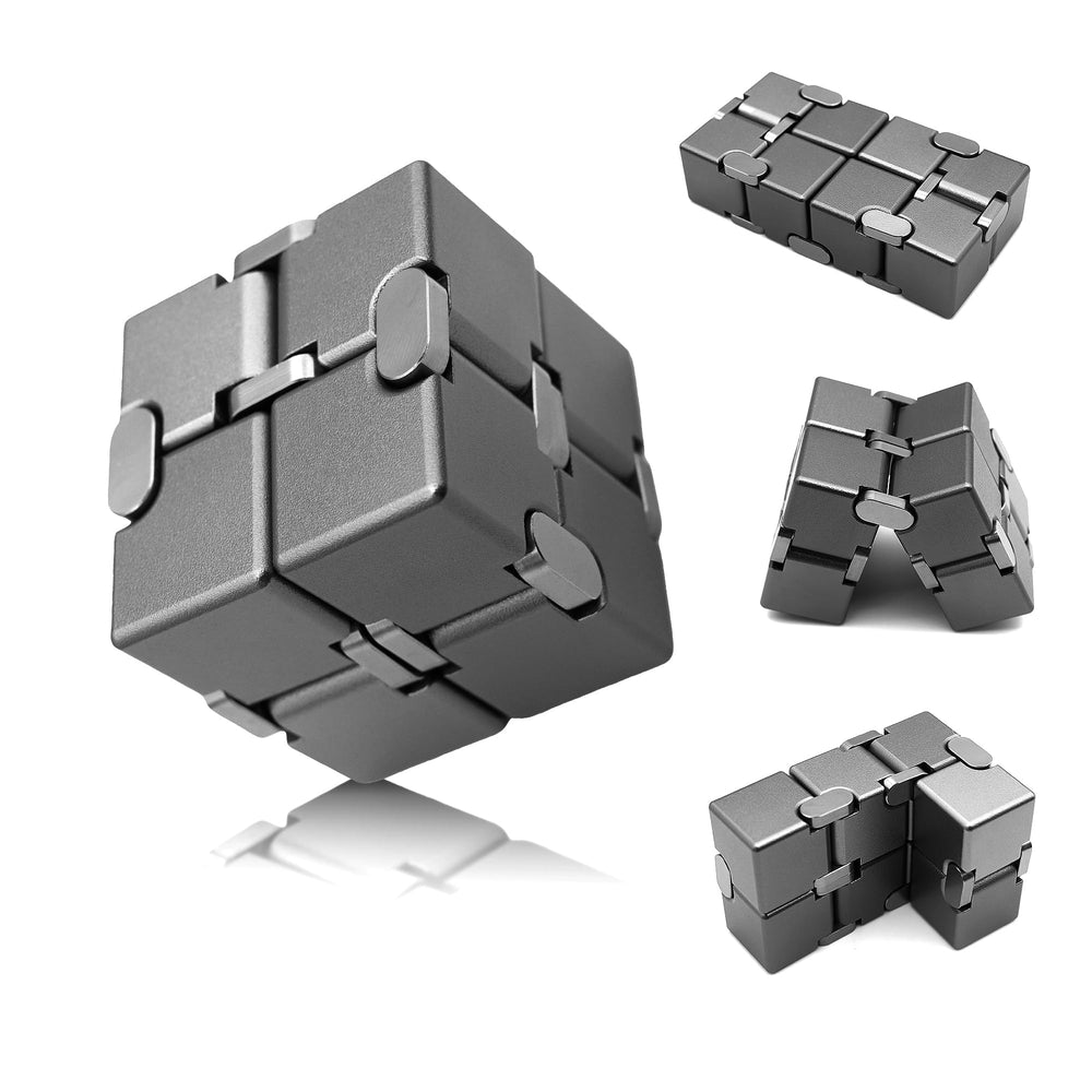 DOLASEV Infinity Cube in gray, handheld design for focused work