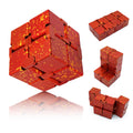 DOLASEV Infinity Cube Metal in hand, a tactile fidget for focus and calm.