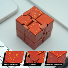 DOLASEV Infinity Cube red and yellow, vibrant colors boost mood while fidgeting.