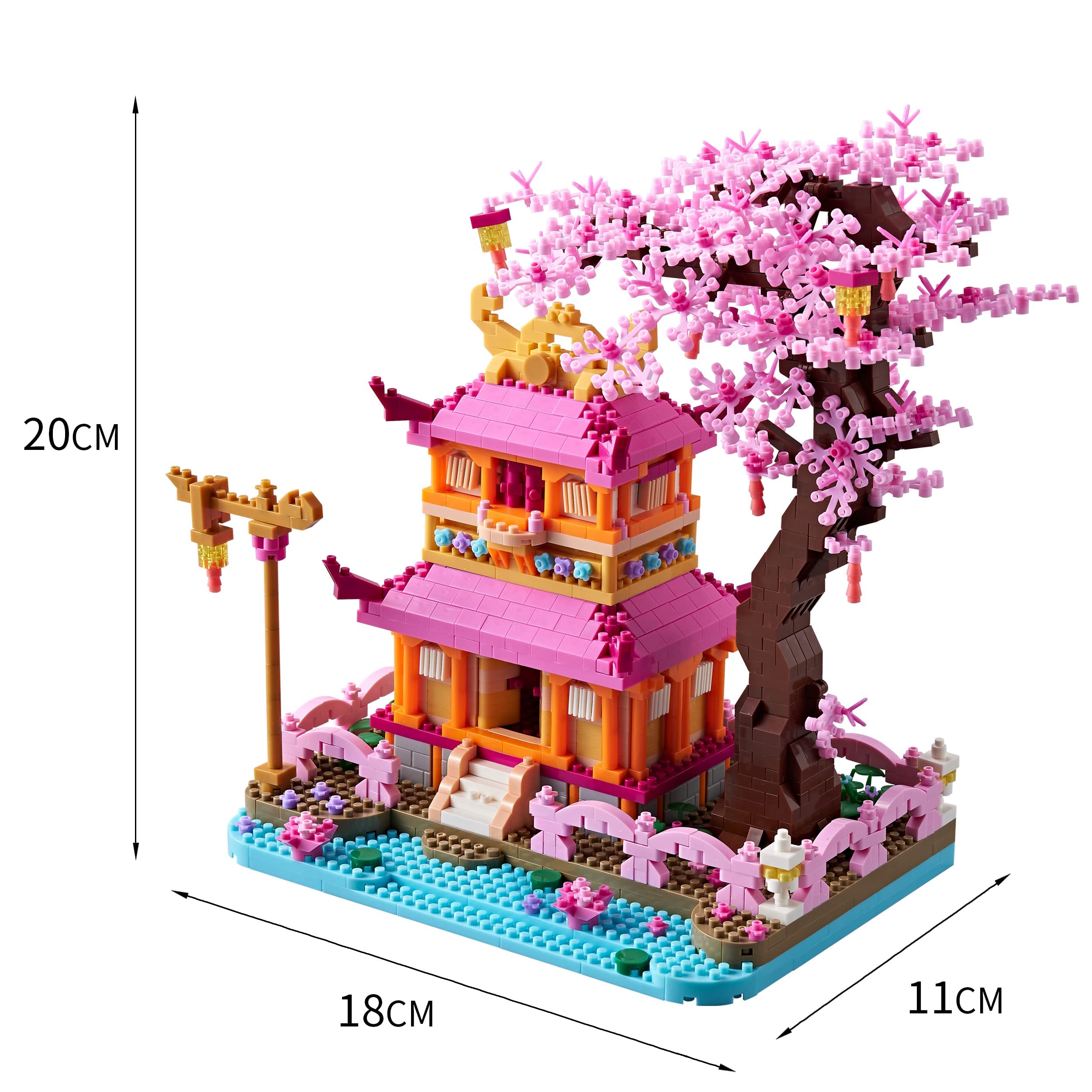 DOLBLOCK Sakura Tree House gift-ready presentation enhances room decor.