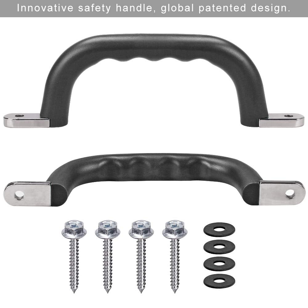 Dolibest 2-pack playground grips mounted on a swing set for stable hold