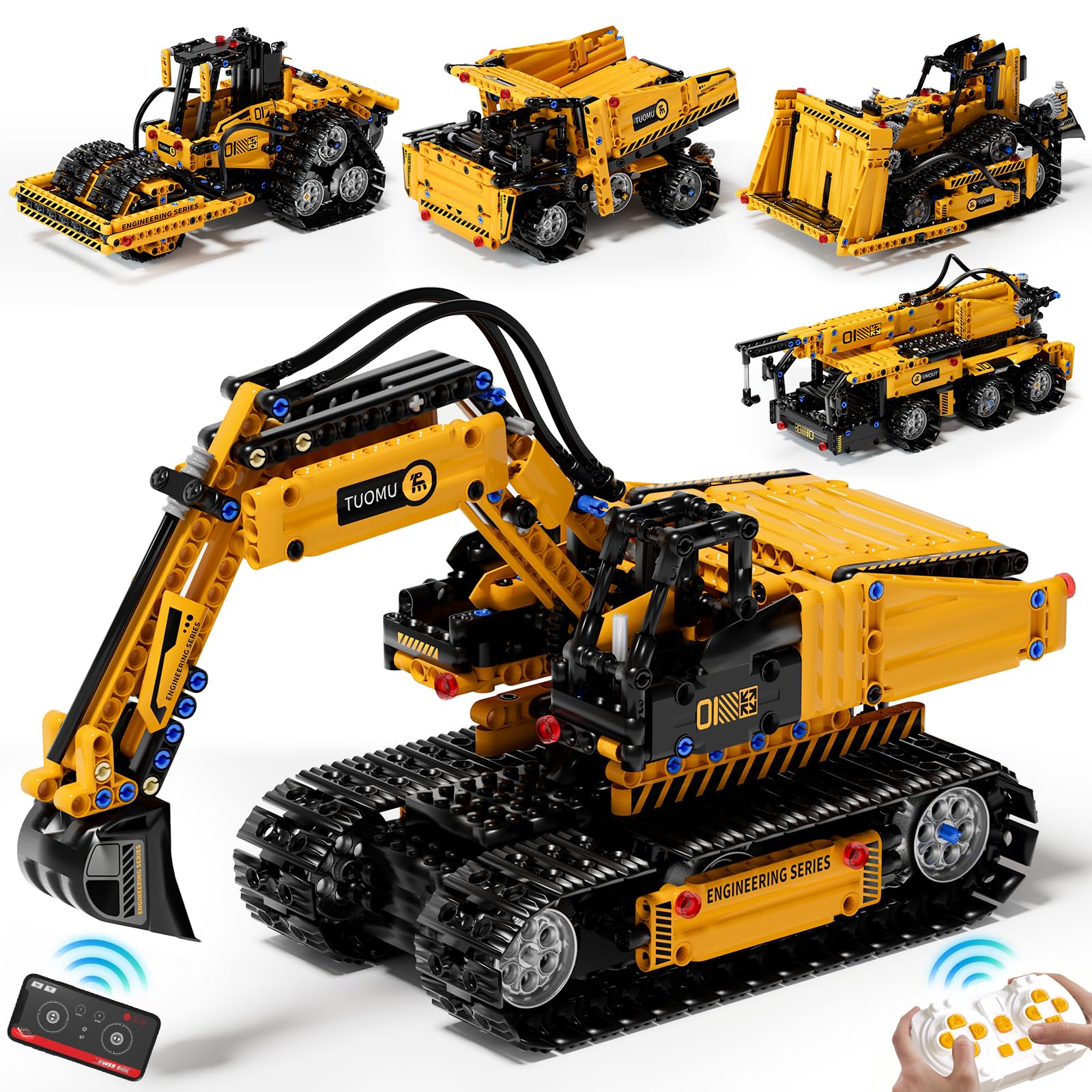 DOLIVE 5-in-1 STEM excavator model for hands-on learning and imagination.