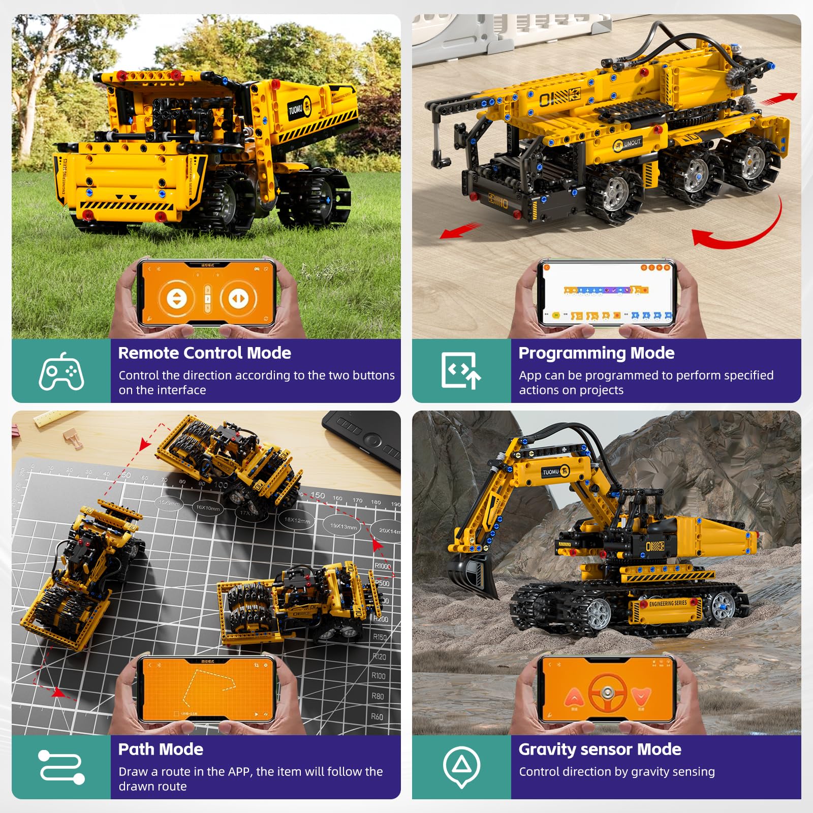 DOLIVE 5-in-1 STEM transport truck model for versatile building and storytelling.