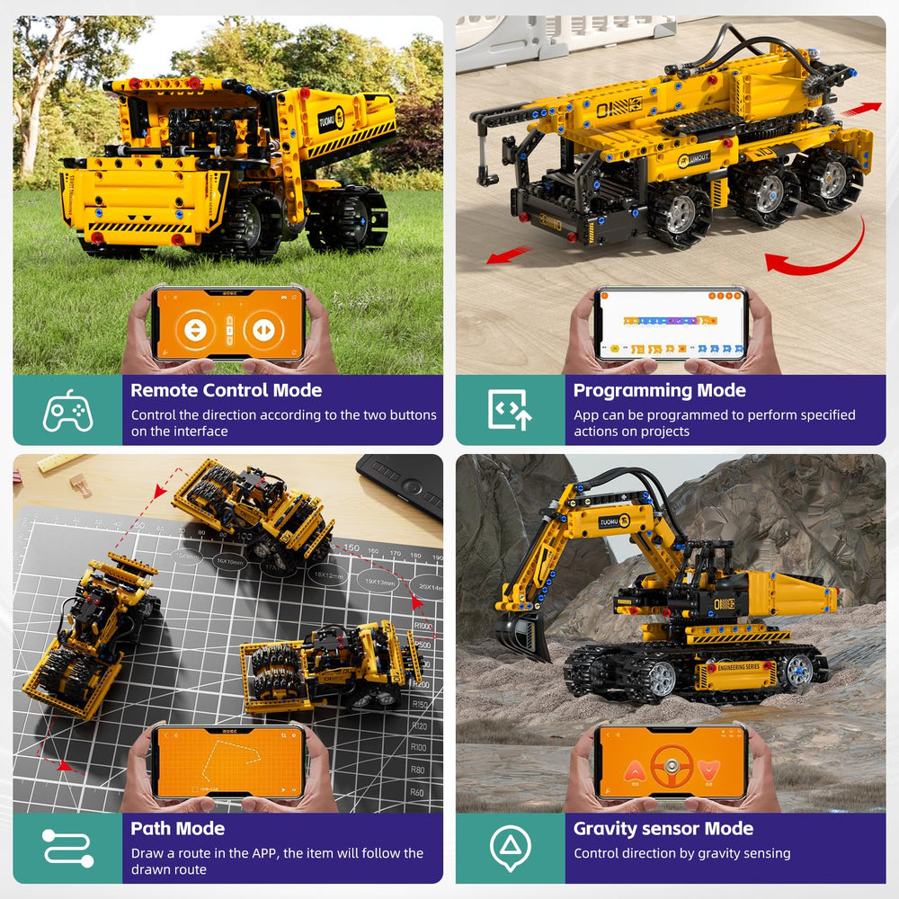 DOLIVE 5-in-1 STEM transport truck model for versatile building and storytelling.