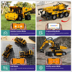 DOLIVE 5-in-1 STEM transport truck model for versatile building and storytelling.