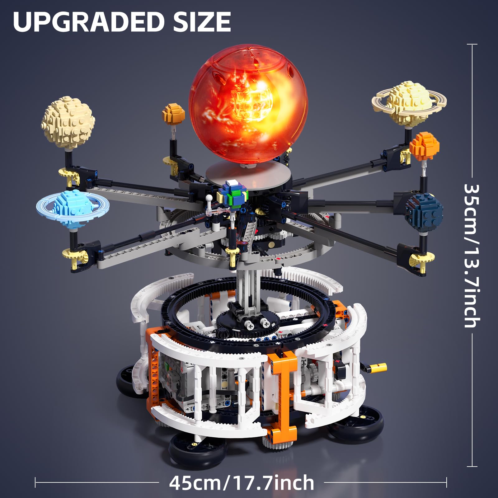 DOLIVE Earth model demonstrates rotation in a scaled solar system.
