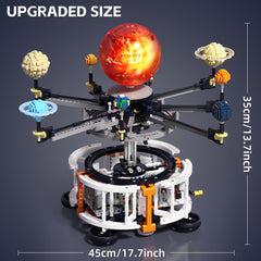 DOLIVE Earth model demonstrates rotation in a scaled solar system.