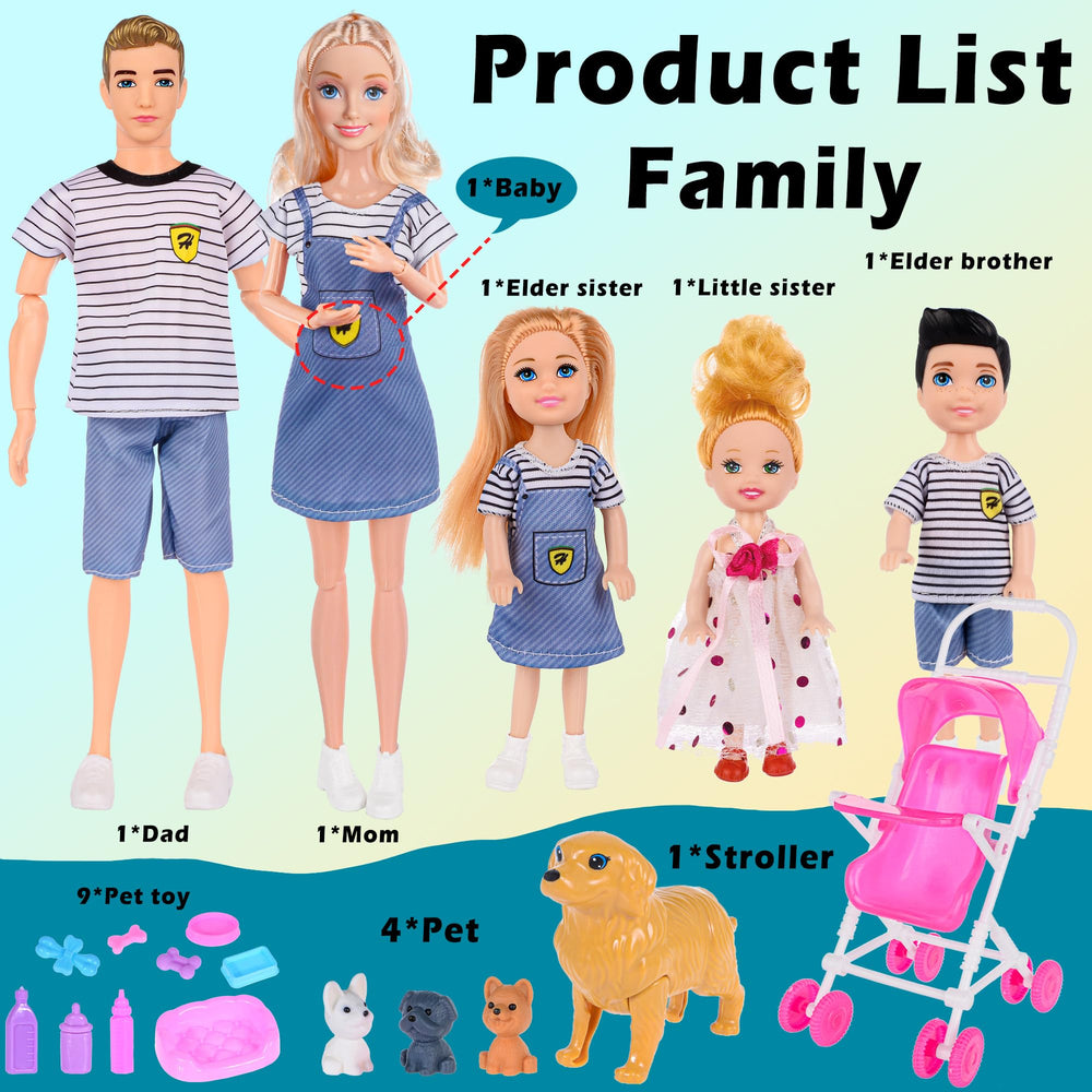 Dollbie dolls family playset dad doll ready for family adventures and role play.