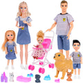 Dollbie dolls family playset with pregnant mom and baby for nurturing storytelling.