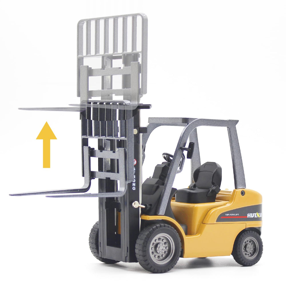 Dollox forklift rear view reveals sturdy construction and metal finish.
