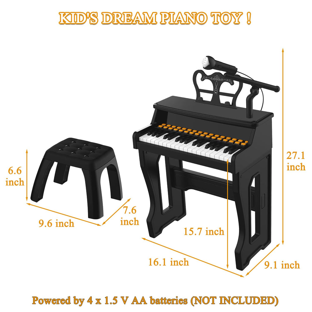 Dollox kid-friendly piano uses durable materials for safe play.