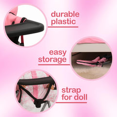 Dolls To Play compact doll furniture fits easily in small play spaces.