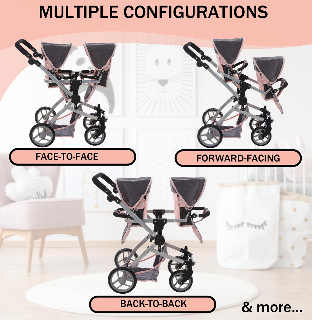 Dolls To Play storage diaper bag keeps accessories organized on the go.