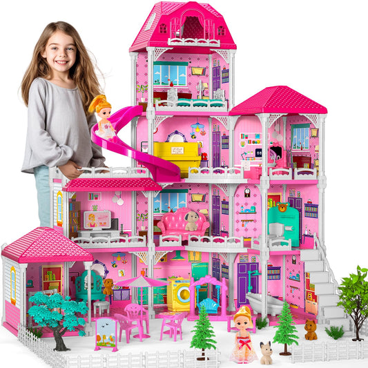 Doloowee dolls house four stories ten rooms for imaginative play